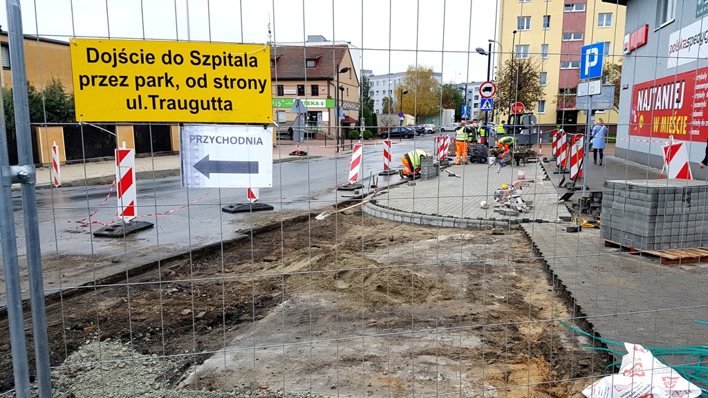 Remont ul. Sikorskiego w Słupcy trwa - utrudnienia w ruchu